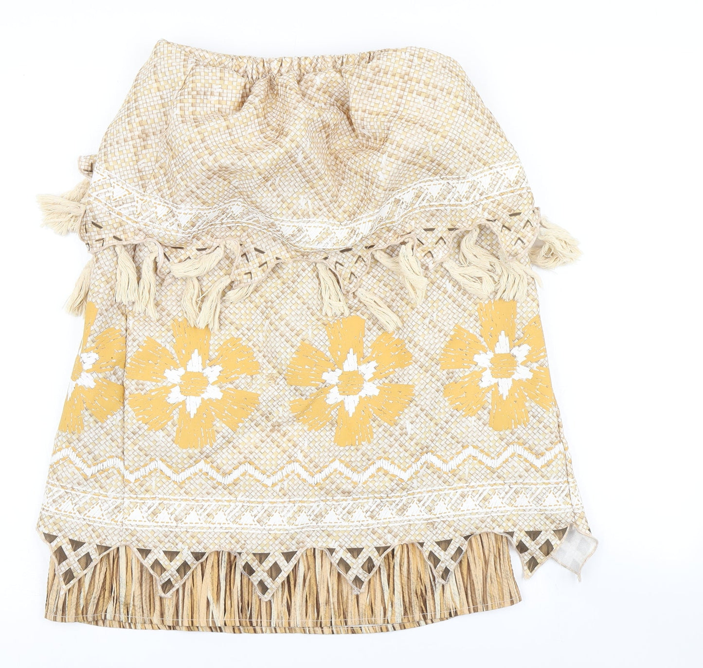 Disney Girls Beige Floral  Skater Skirt Size 7-8 Years - Disney Costume