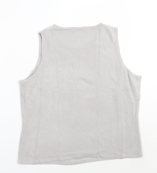 Marks and Spencer Womens Grey   Basic Tank Size 20