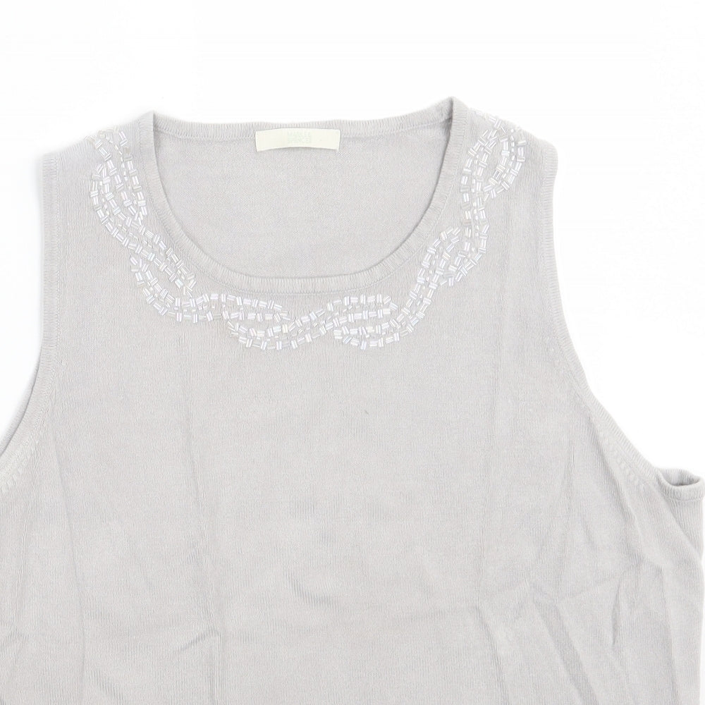 Marks and Spencer Womens Grey   Basic Tank Size 20