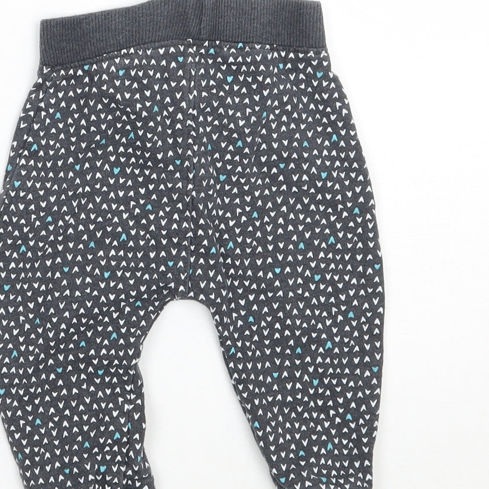 George Girls Grey Geometric  Sweatpants Trousers Size 6-9 Months