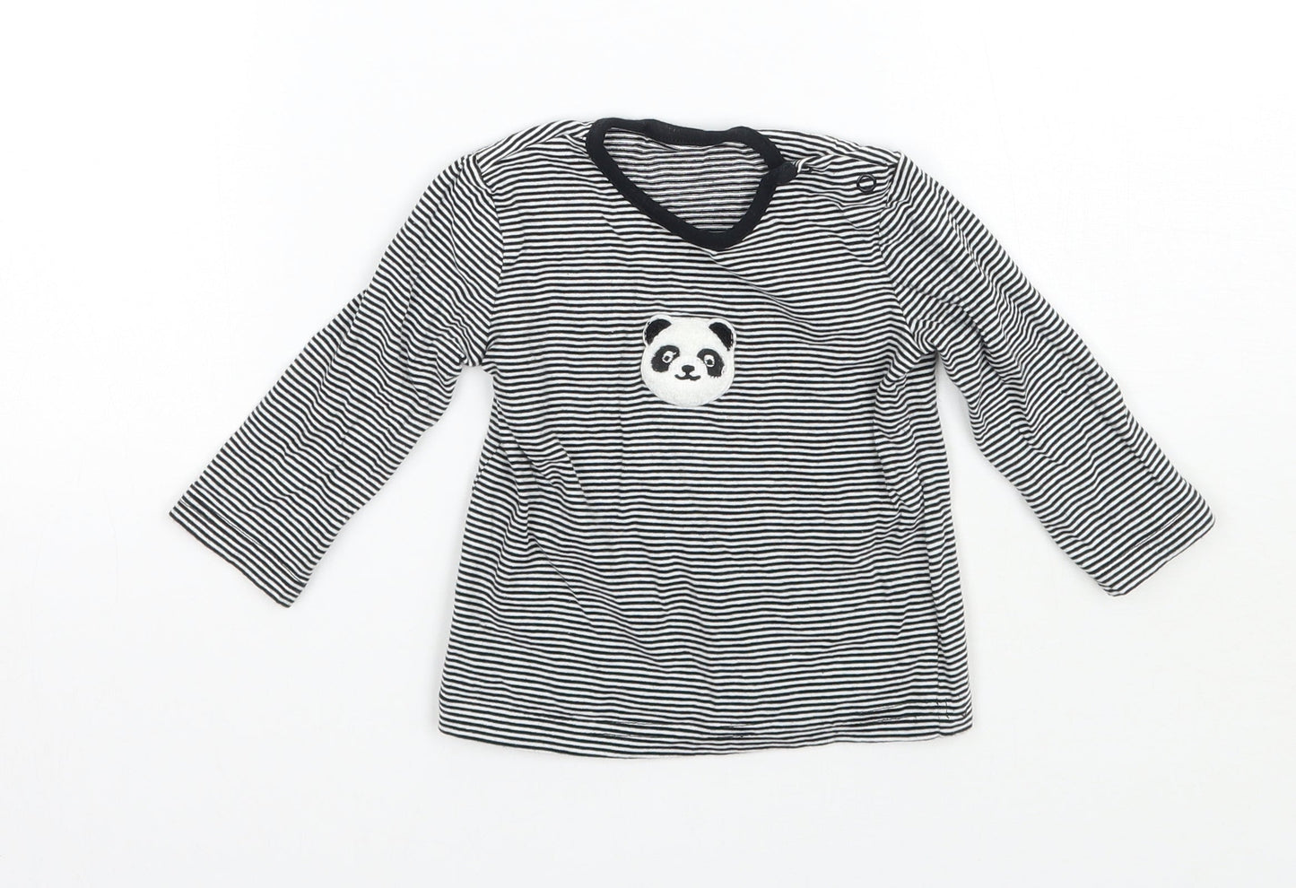 George Boys White Striped  Basic T-Shirt Size 6-9 Months