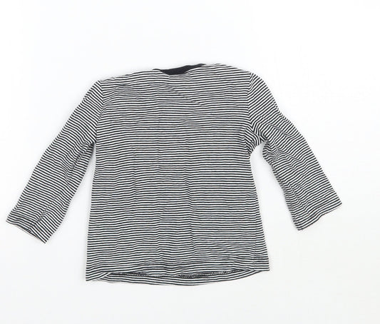 George Boys White Striped  Basic T-Shirt Size 6-9 Months