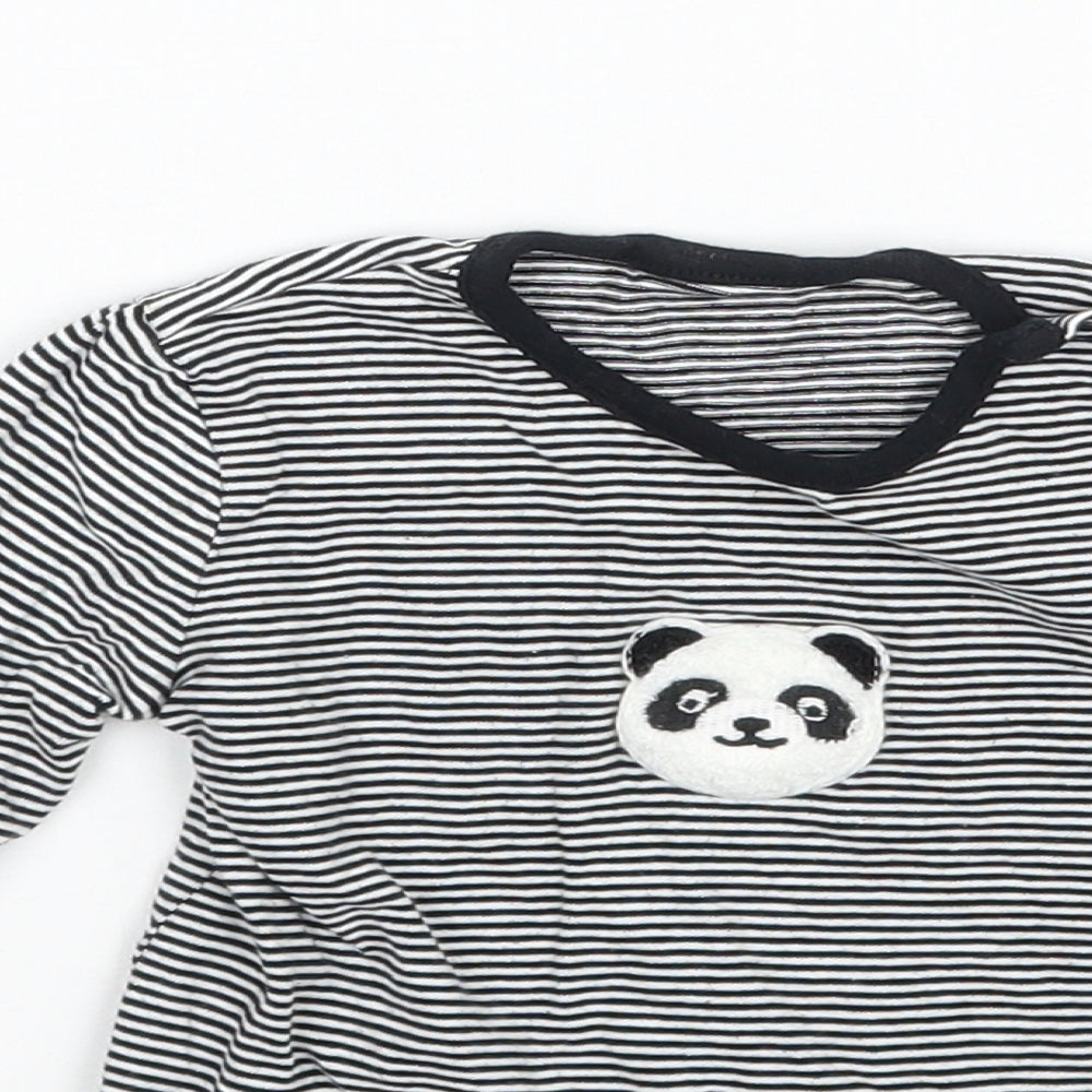 George Boys White Striped  Basic T-Shirt Size 6-9 Months