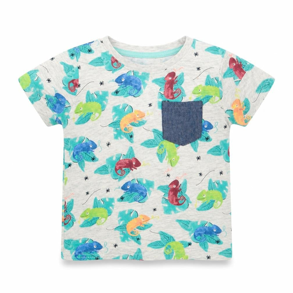 Primark Baby Grey Animal Print  Basic T-Shirt Size 18-24 Months