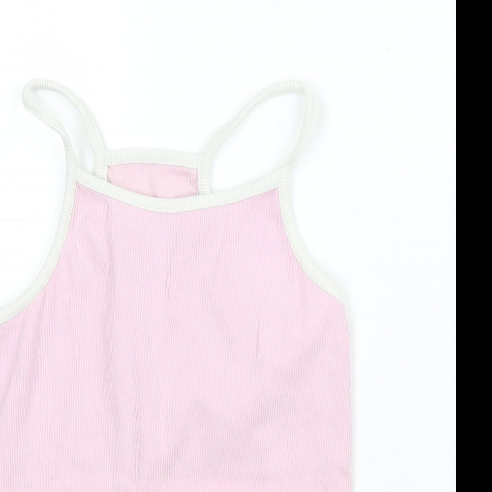 Marks and Spencer Girls Pink   Basic Tank Size 6-7 Years
