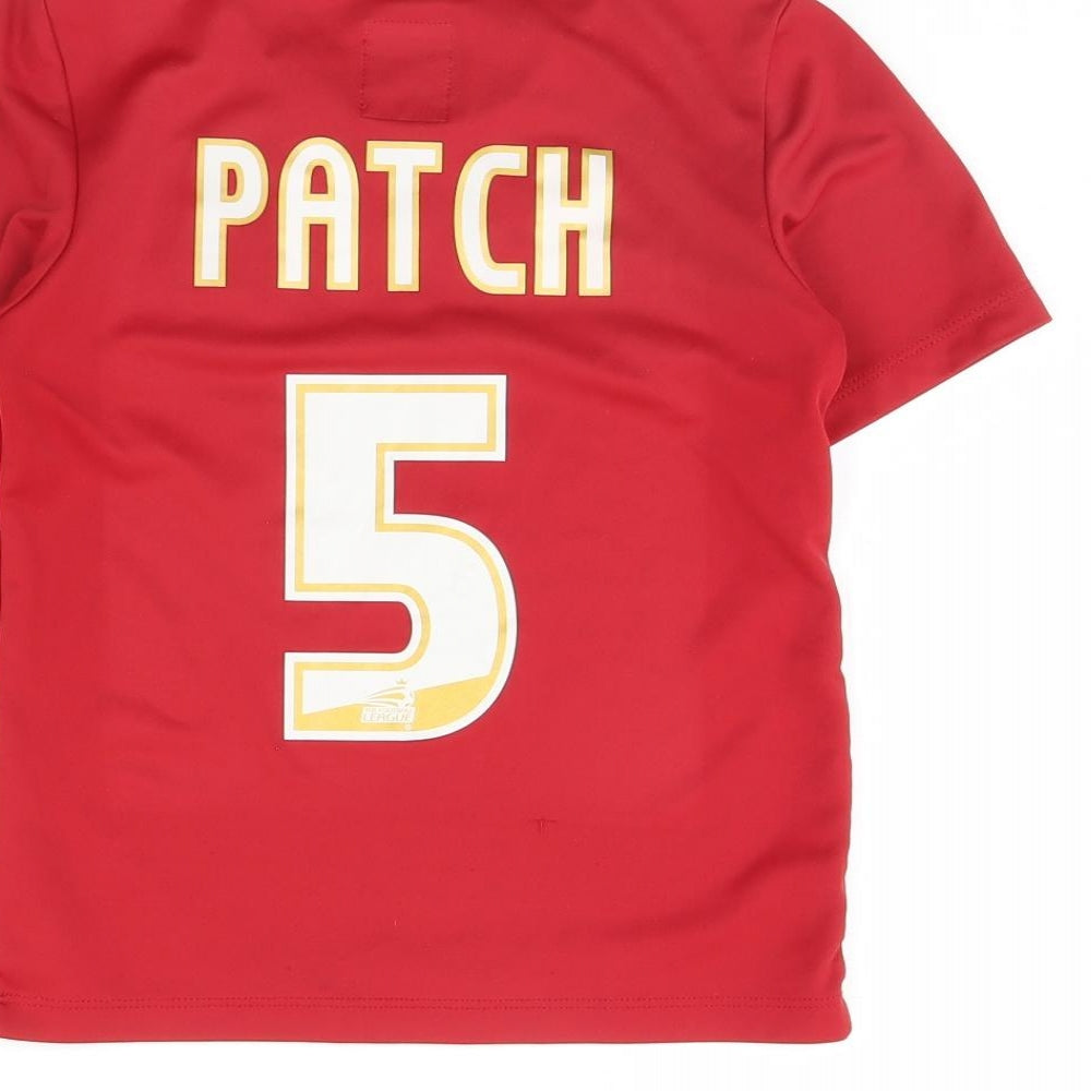 Preworn Boys Red   Basic Polo Size 6 Years  - patch
