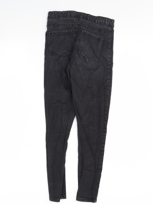 Denim & Co. Womens Black  Denim Skinny Jeans Size 14 L28 in