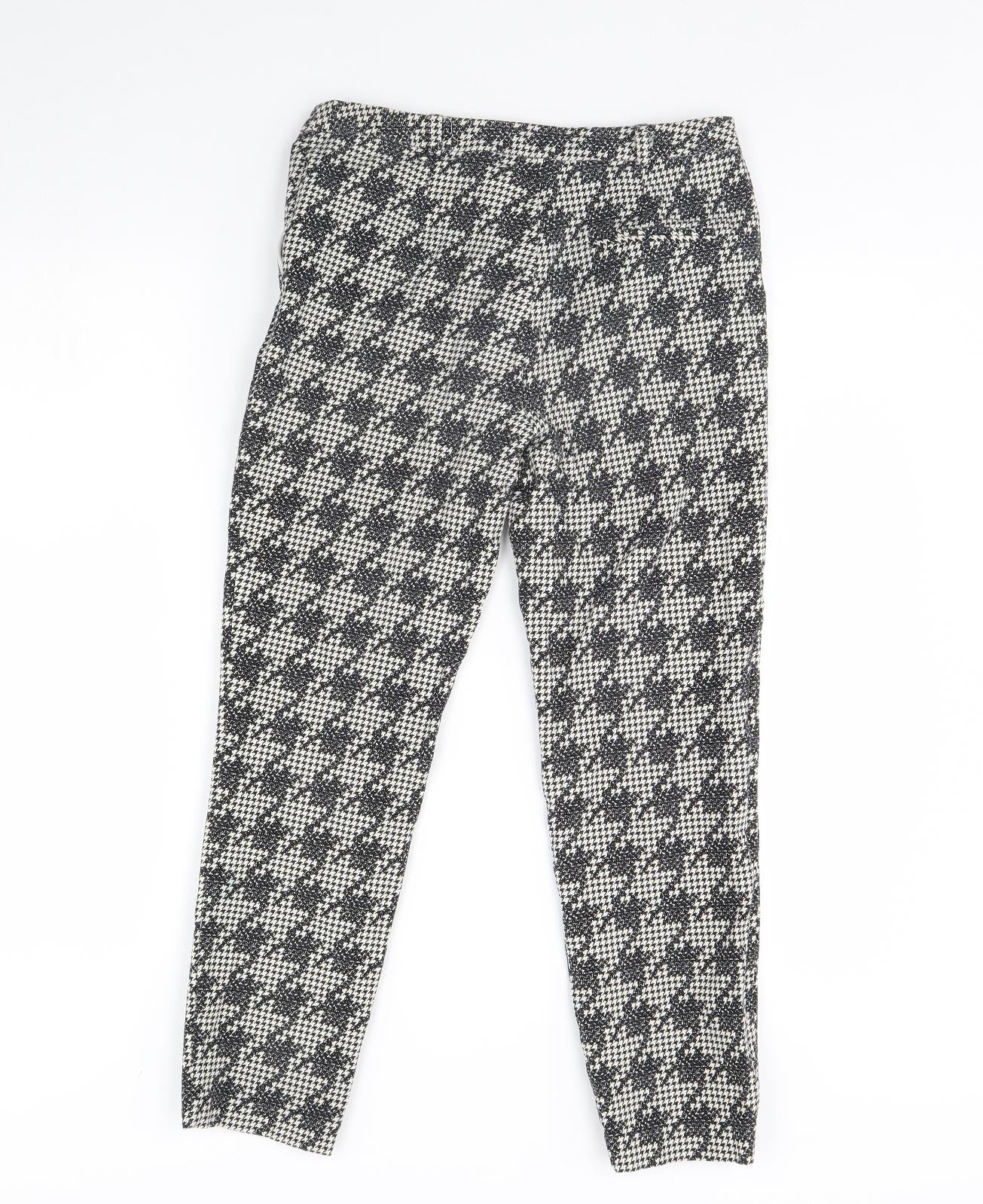 Topshop Womens Blue Herringbone  Trousers  Size 10 L28 in