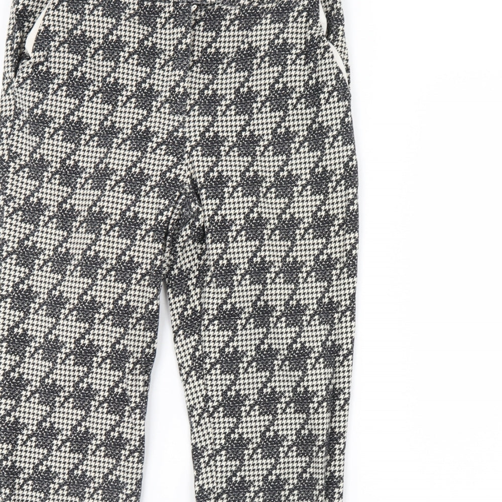 Topshop Womens Blue Herringbone  Trousers  Size 10 L28 in
