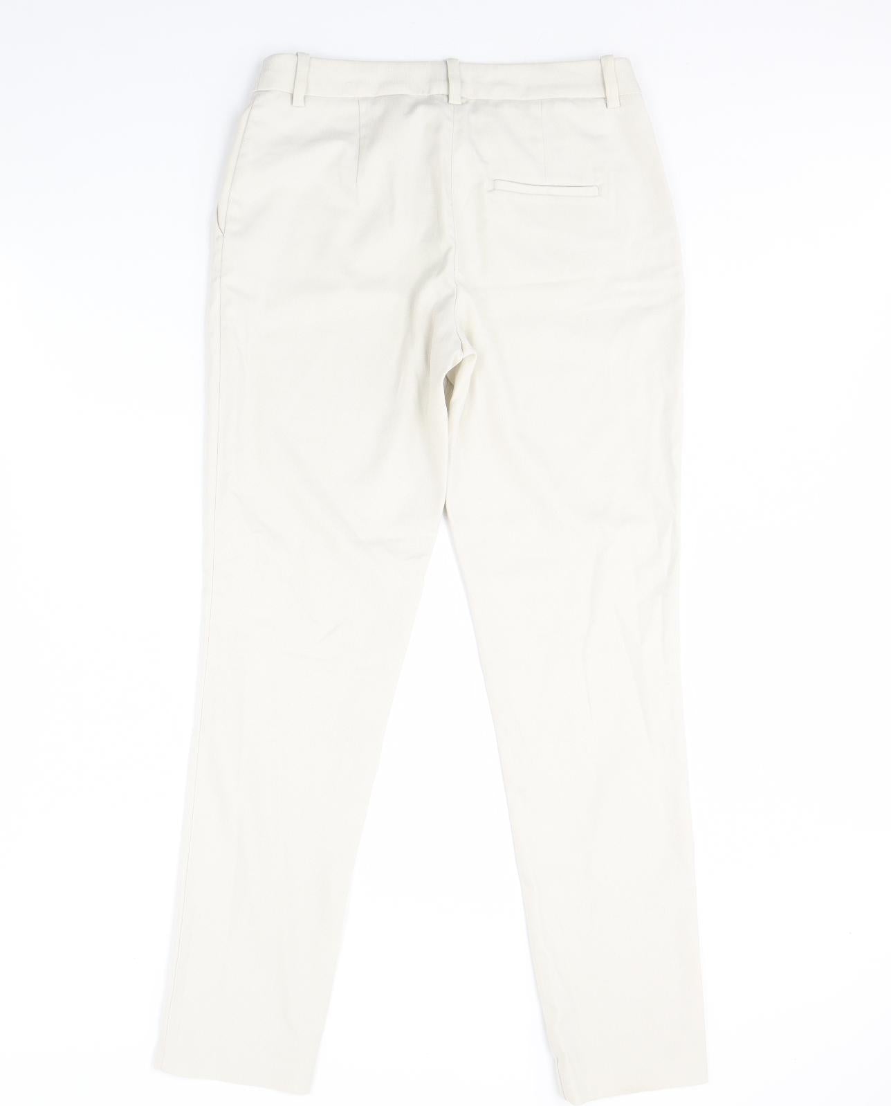 H&M Womens Ivory   Trousers  Size 6 L30 in
