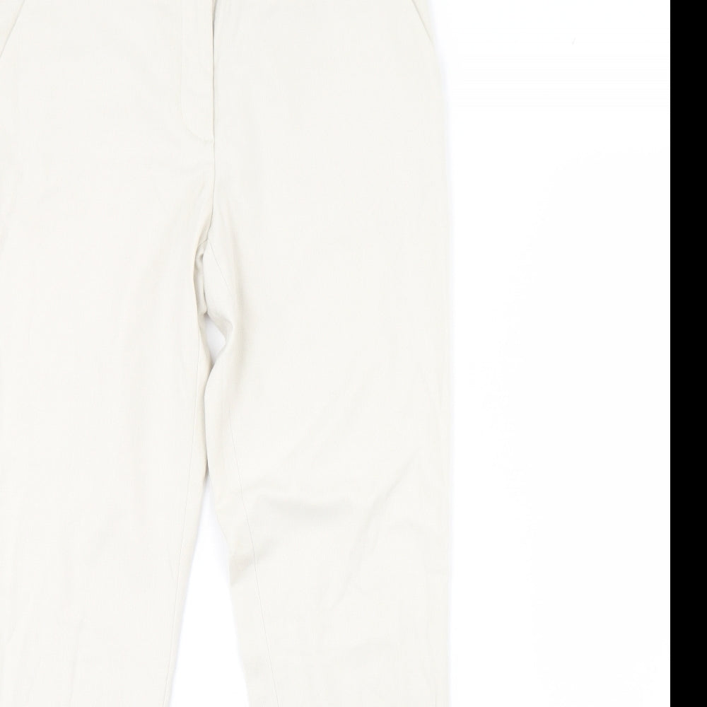 H&M Womens Ivory   Trousers  Size 6 L30 in