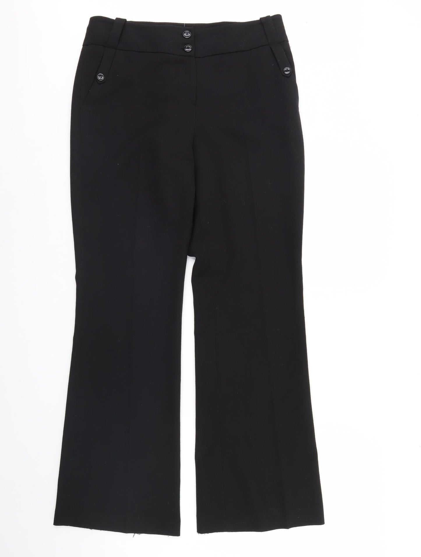 Wallis Womens Black   Trousers  Size 12 L32 in