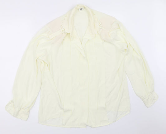 Preworn Womens Ivory   Basic Button-Up Size 14