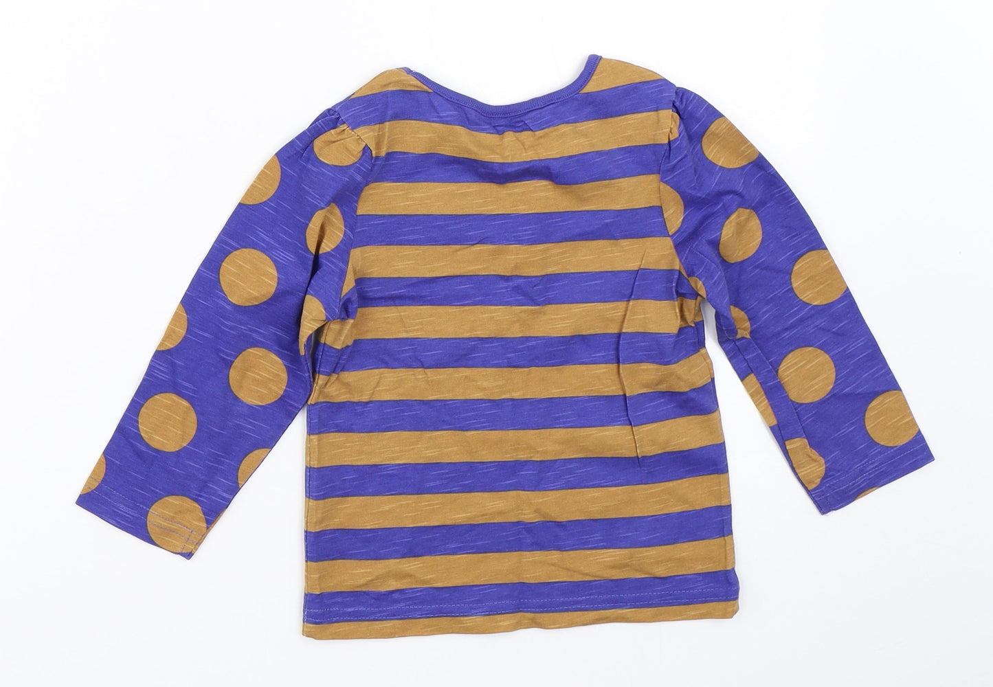 George Girls Blue Striped  Basic T-Shirt Size 18-24 Months