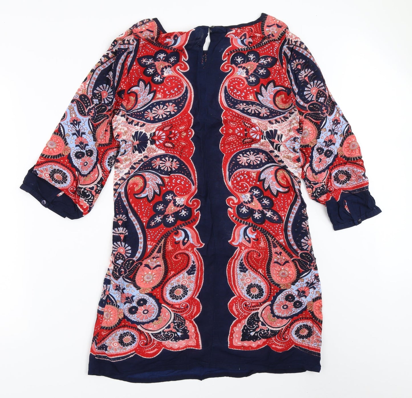 M&Co Womens Blue Geometric  Shift  Size 10