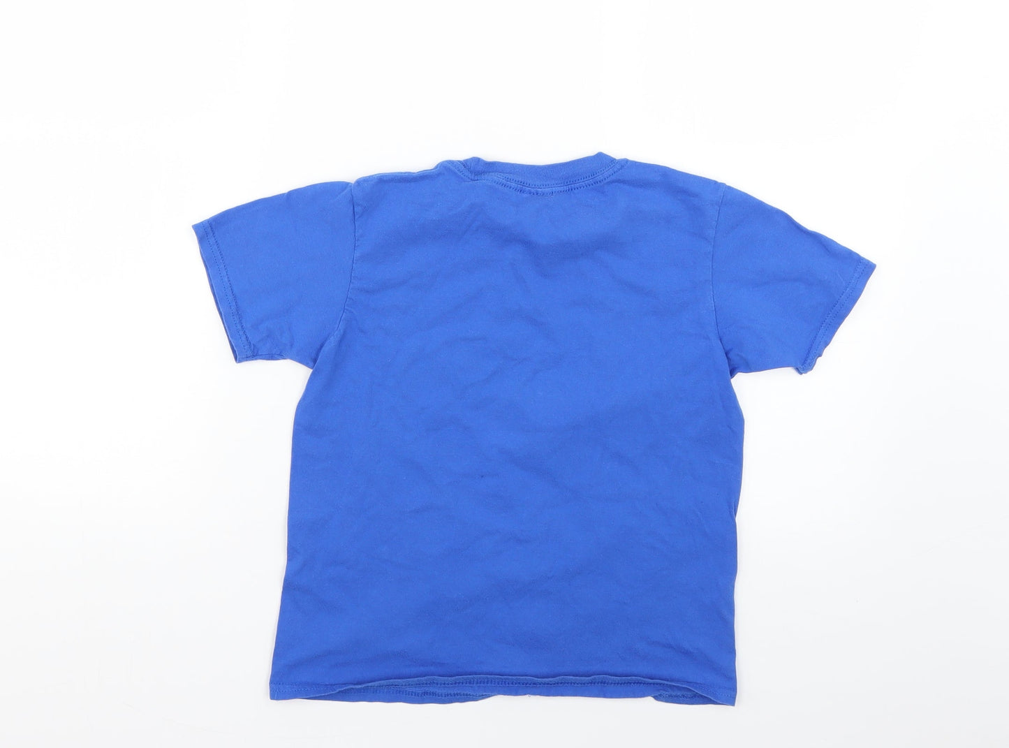 Gildan Boys Blue Geometric  Basic T-Shirt Size 6 Years