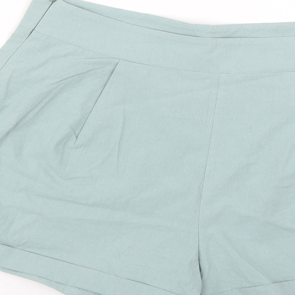 SheIn Womens Green   Cut-Off Shorts Size M