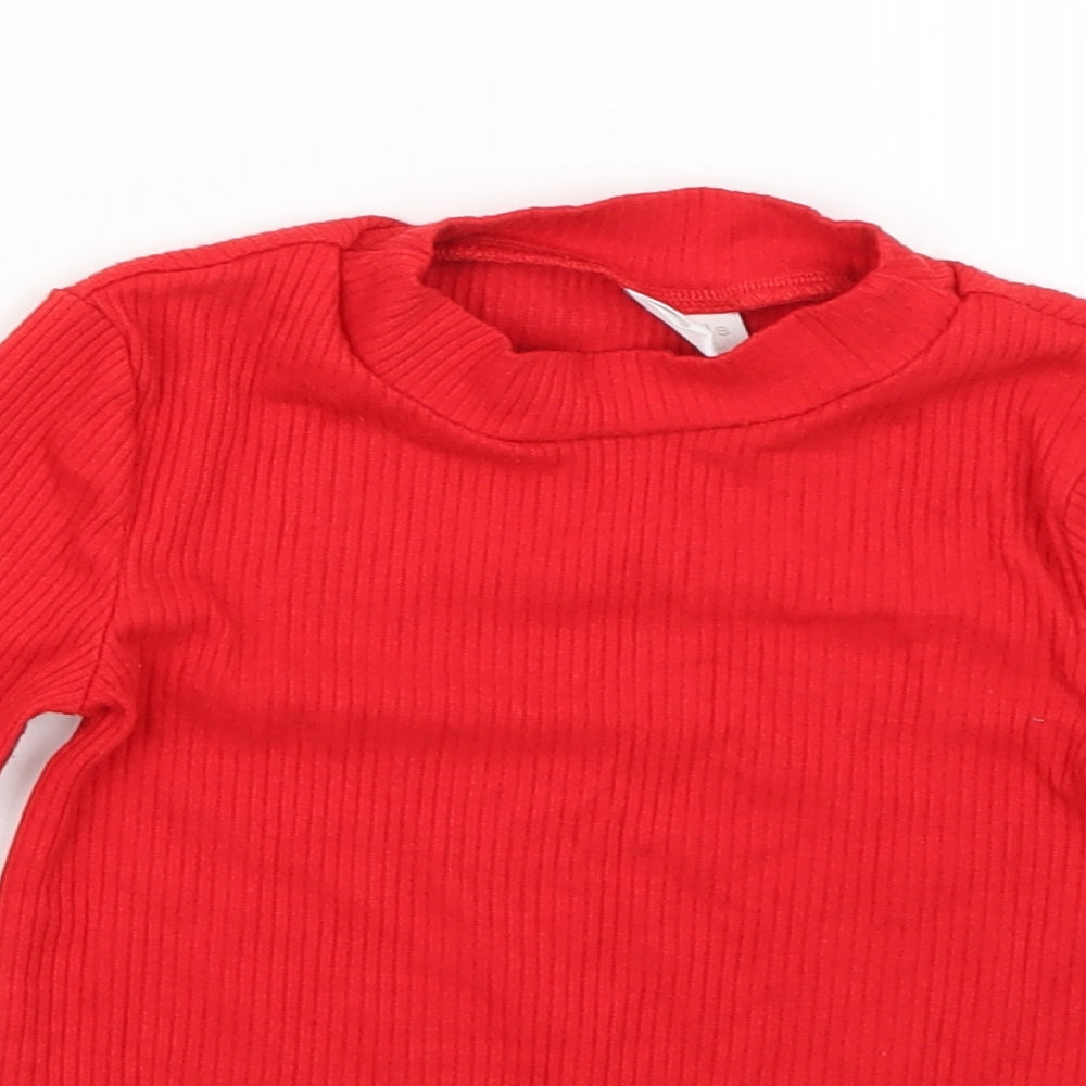 F&F Girls Red   Basic T-Shirt Size 3-4 Years