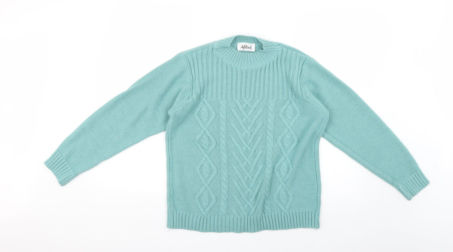 afibel Womens Green   Pullover Jumper Size 14