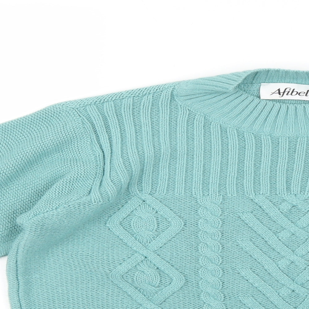 afibel Womens Green   Pullover Jumper Size 14