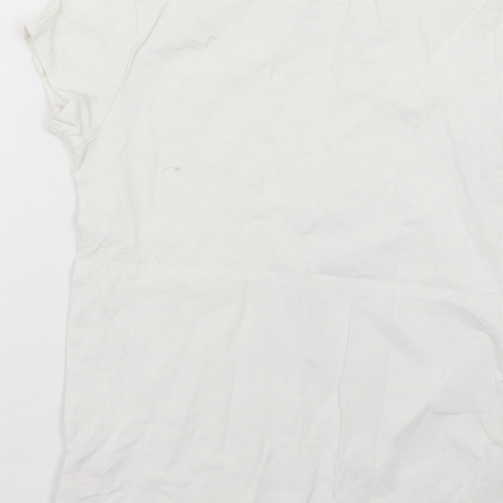 me to you Girls White Geometric  Basic T-Shirt Size 10-11 Years