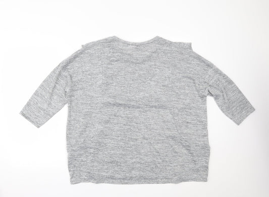 Red Herring Womens Grey   Basic Blouse Size 20