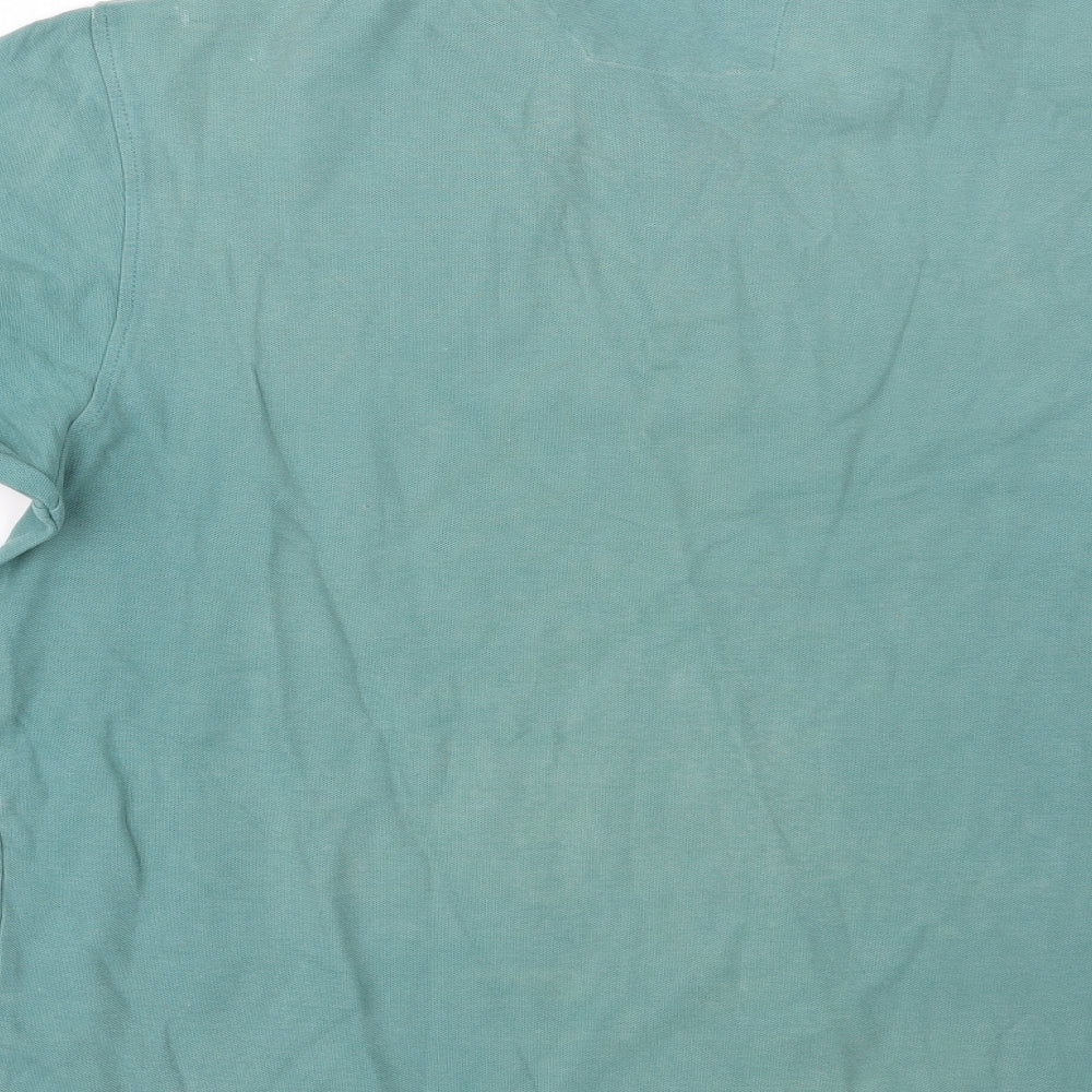 Maine New England Mens Green    Polo Size M