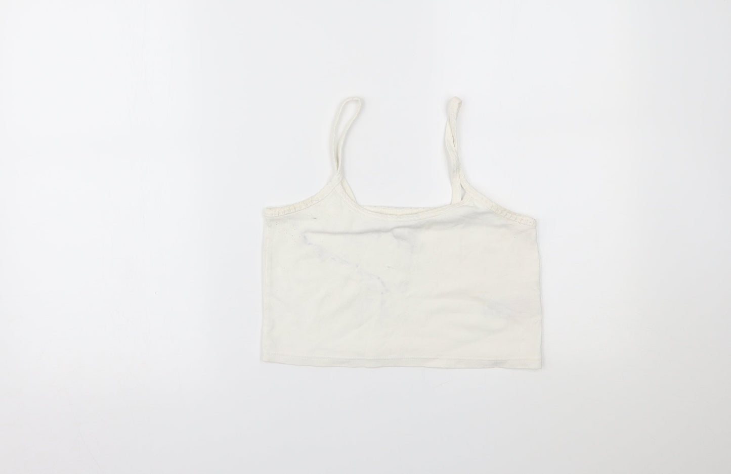 Topshop Womens White   Cropped Tank Size 12
