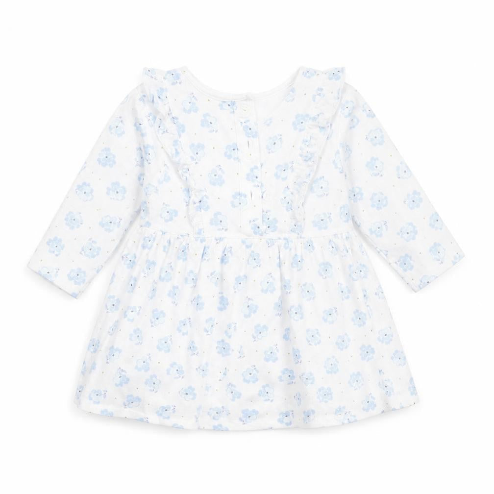 Matalan Girls Blue Floral  A-Line  Size 3-6 Months