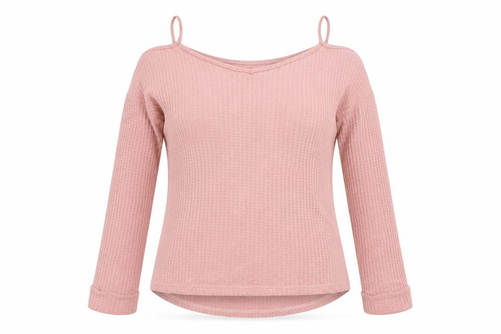 SheIn Womens Pink   Pullover Jumper Size 12  - Cut out shoulders