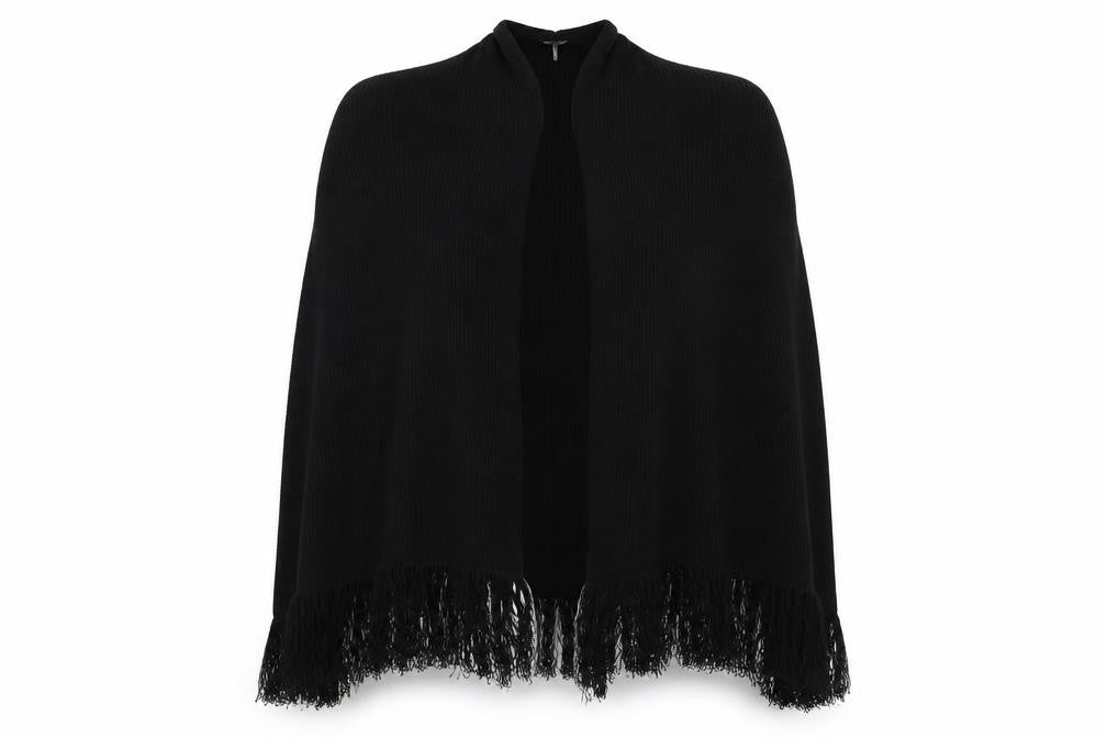 Preworn Womens Black    Shawl/Wrap