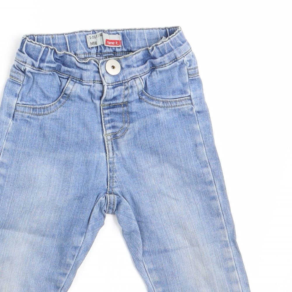 name it Girls Blue   Cargo Jeans Size 18-24 Months