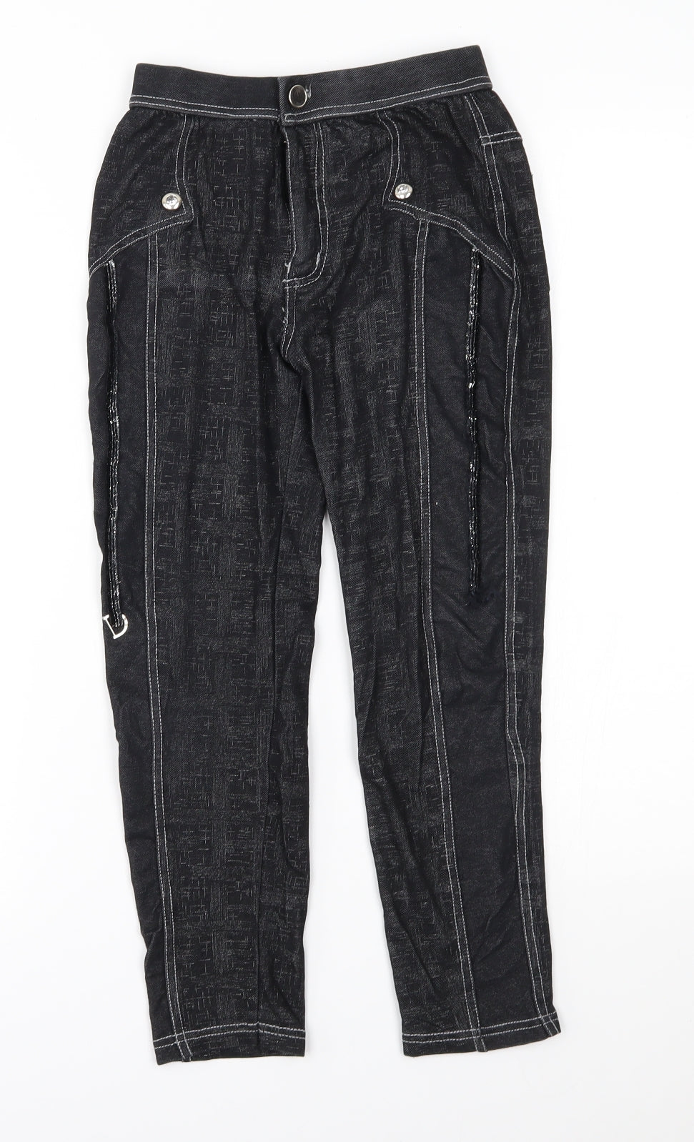 Preworn Womens Black   Jogger Leggings Size S L22 in