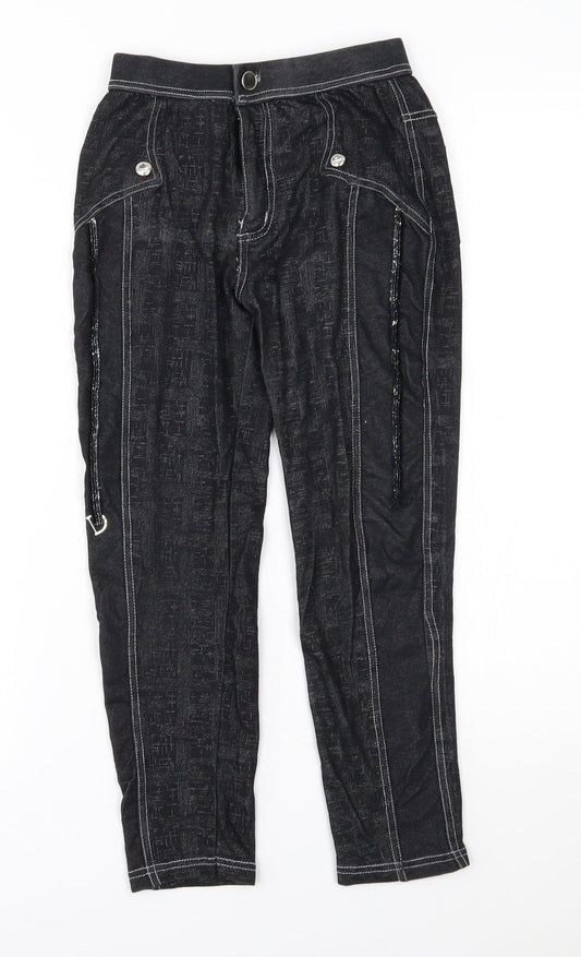 Preworn Womens Black   Jogger Leggings Size S L22 in