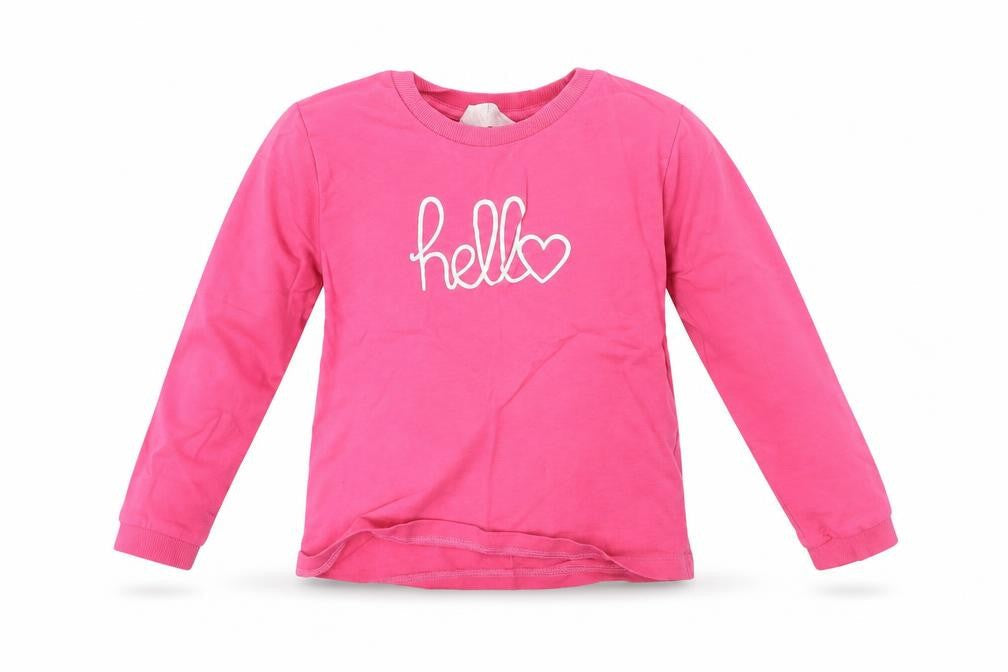 H&M Girls Pink   Basic T-Shirt Size 4-5 Years  - hello