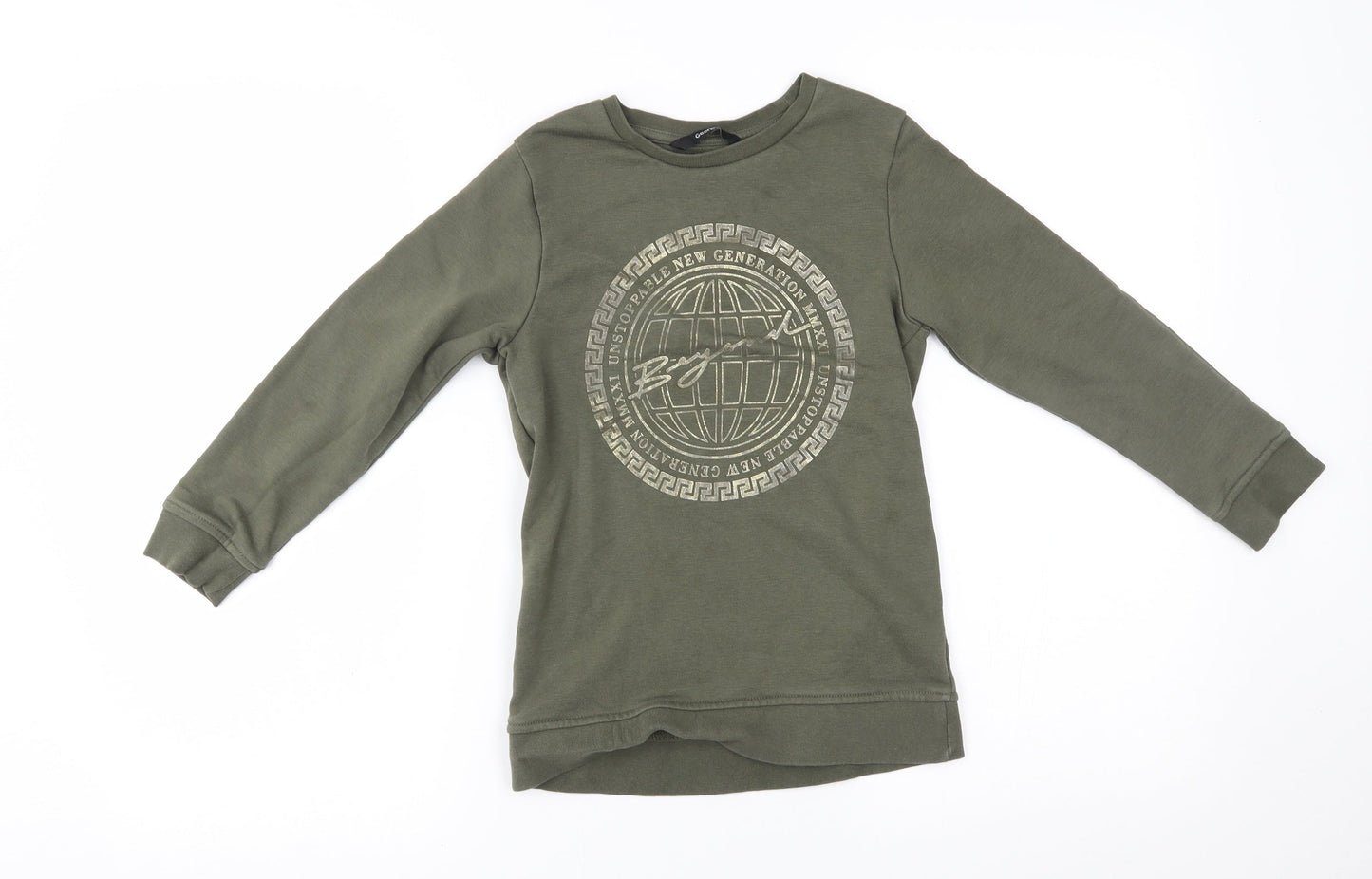 George Girls Green   Pullover Jumper Size 6-7 Years
