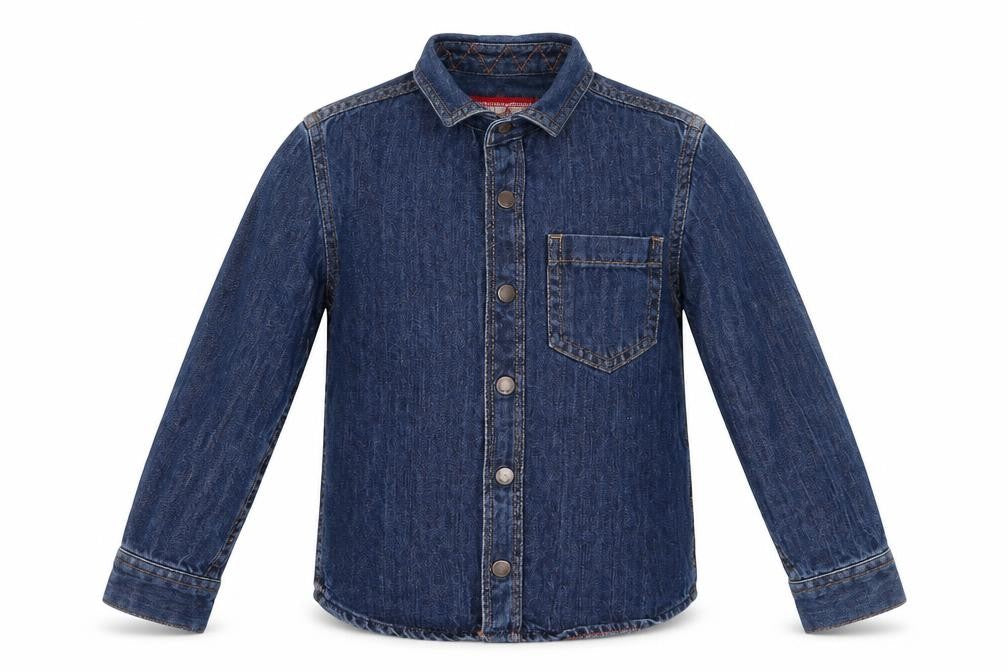 Front view of Next girls’ blue jacket, size 5, years