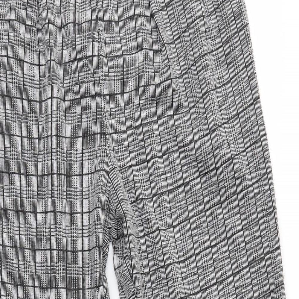 Preworn Womens Grey Plaid  Rain Trousers Trousers Size M L27 in