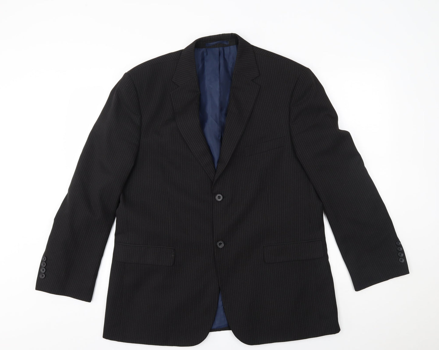 Greenwoods Mens Black Striped  Jacket Blazer