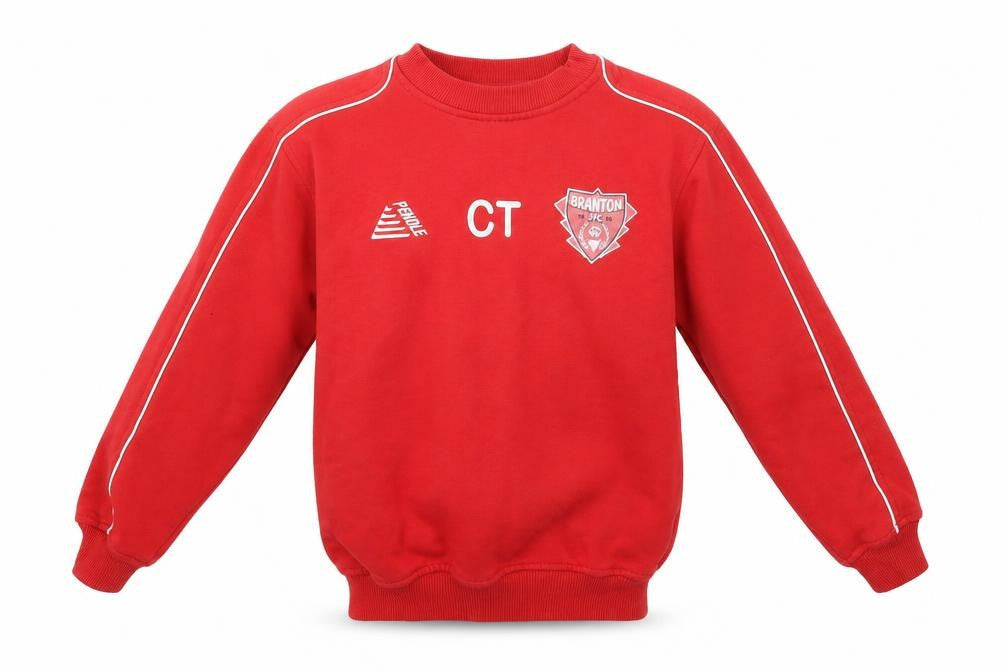 Pendle Sportswear Boys Red   Pullover Sweatshirt Size 5-6 Years  - Branton JFC