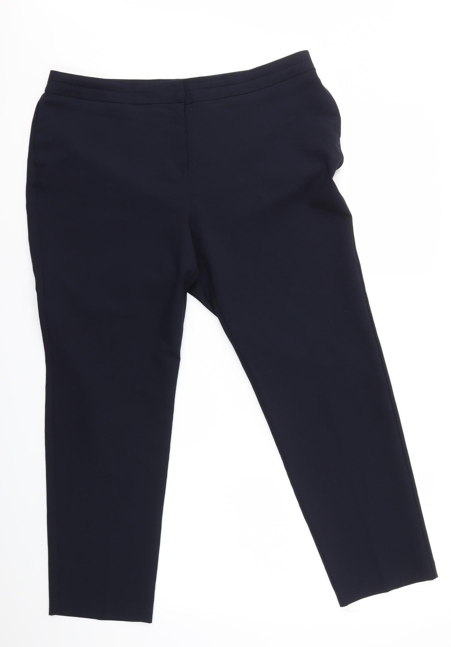 Preworn Womens Blue   Dress Pants Trousers Size 16 L25 in