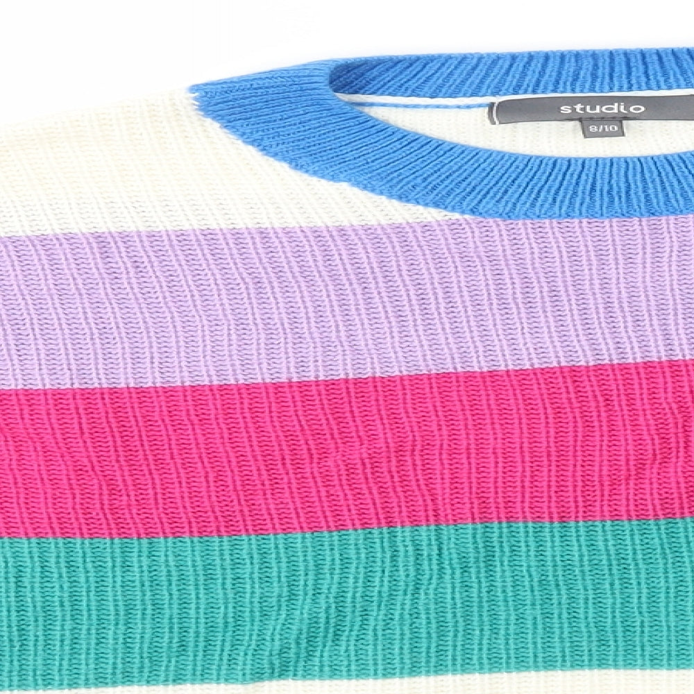 Studio Womens Multicoloured Striped  Pullover Jumper Size 8