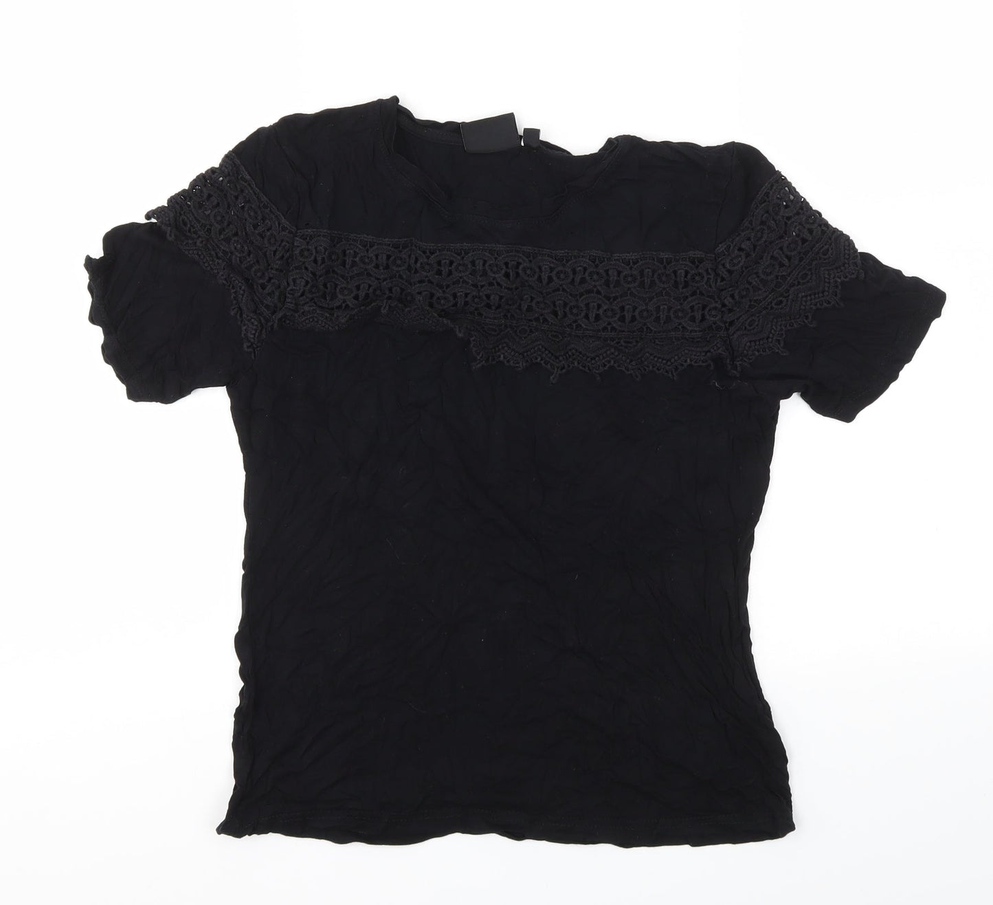 BE YOU Girls Black   Basic T-Shirt Size 10 Years