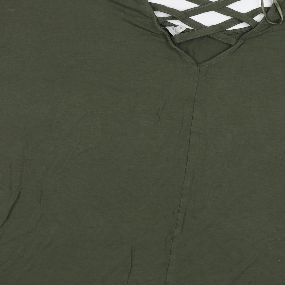 Peacoxs Womens Green   Basic Blouse Size 16