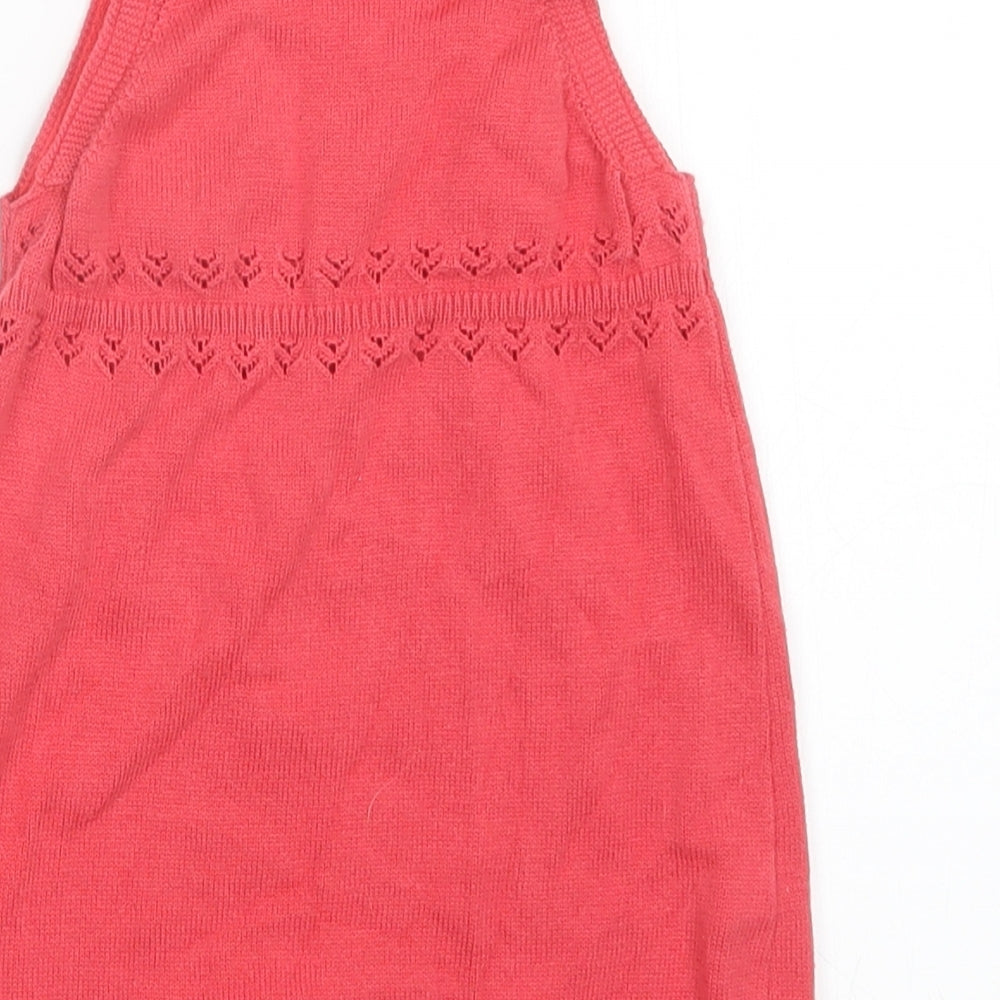 TU Girls Red   Jumper Dress  Size 6-9 Months
