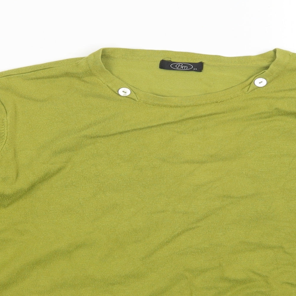 BM Womens Green   Pullover Jumper Size XL
