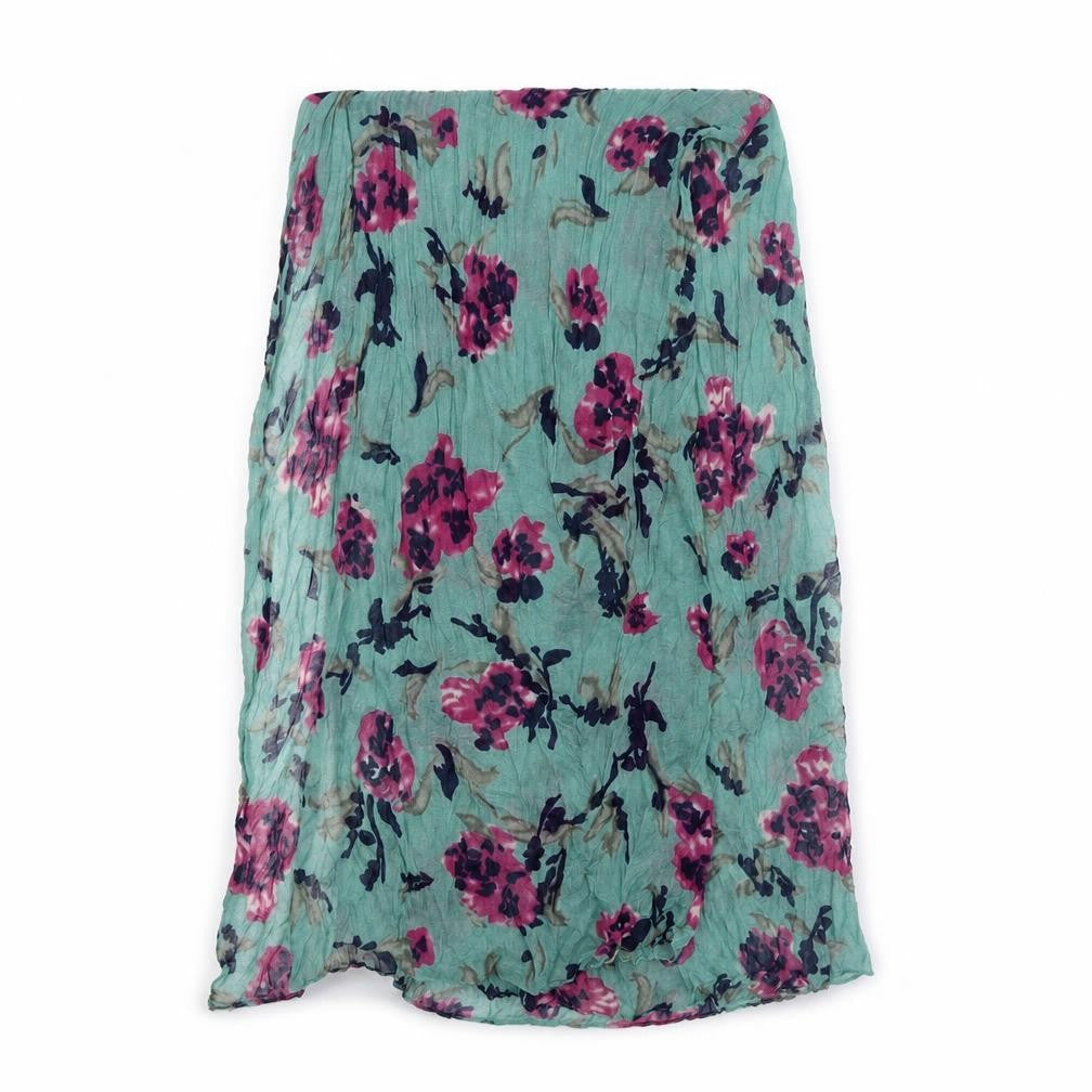 Preworn Unisex Green Floral   Shawl/Wrap