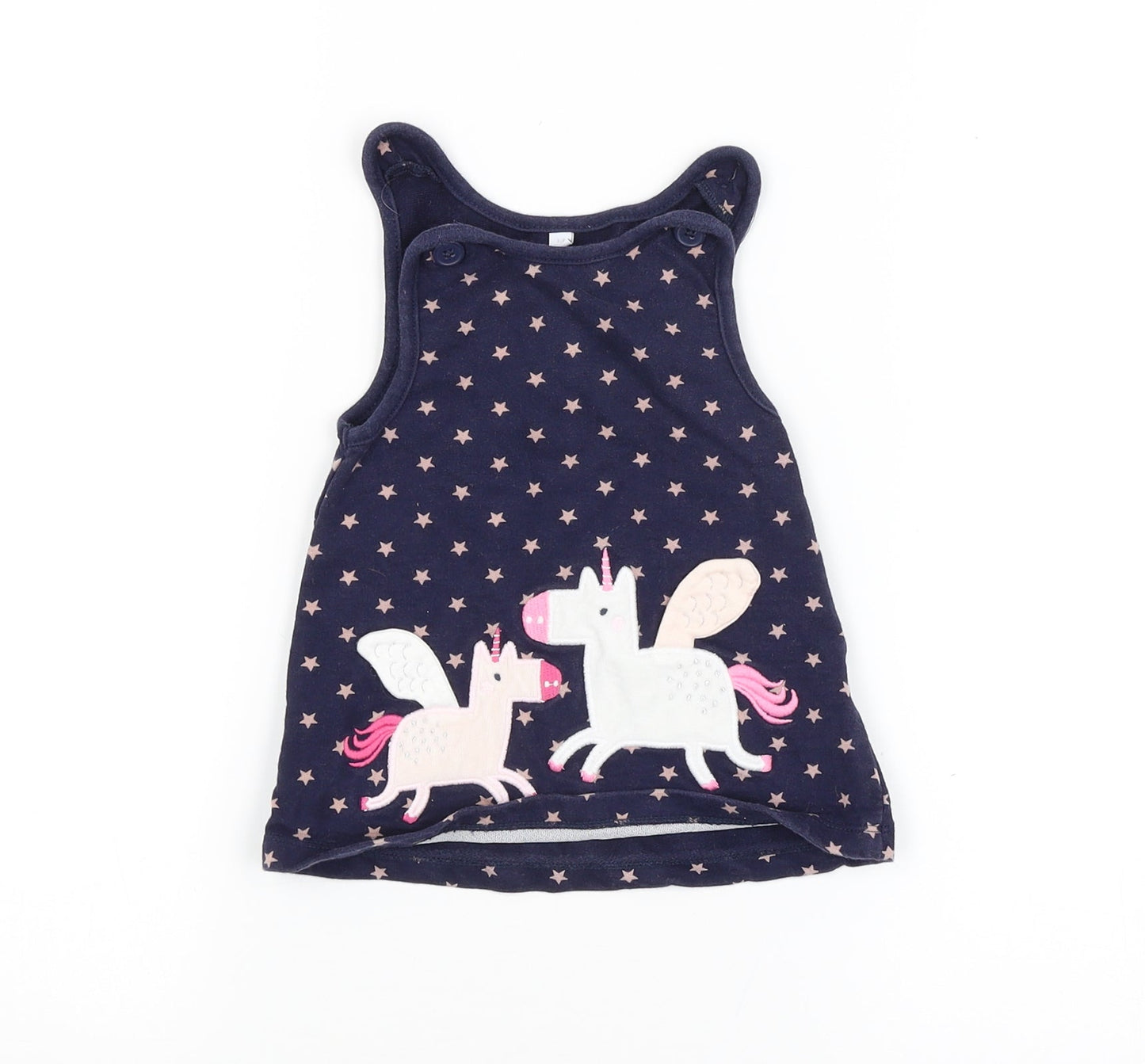 Blue Zoo Girls Blue Geometric  Dungaree One-Piece