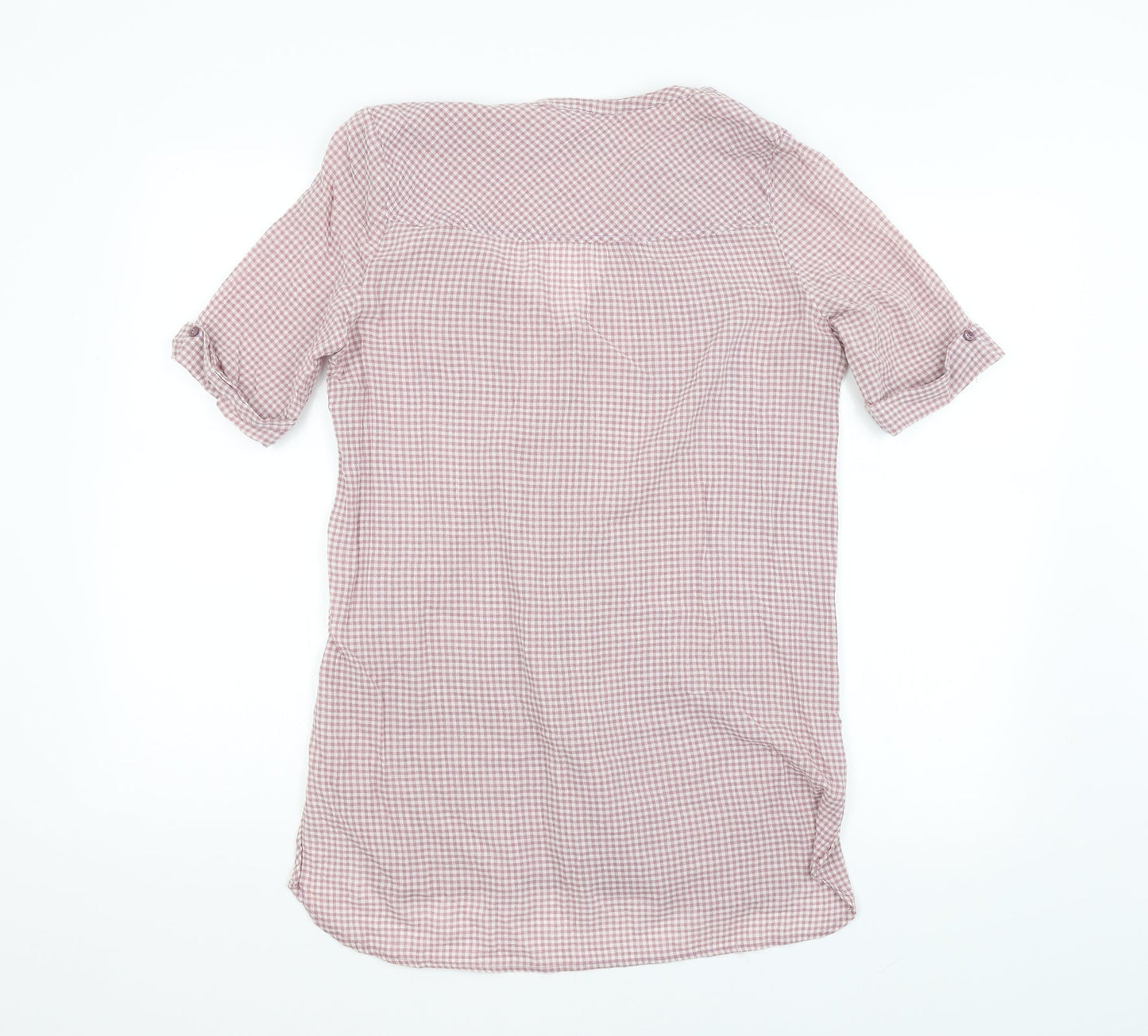 Preworn Womens Purple Check  Basic Button-Up Size L