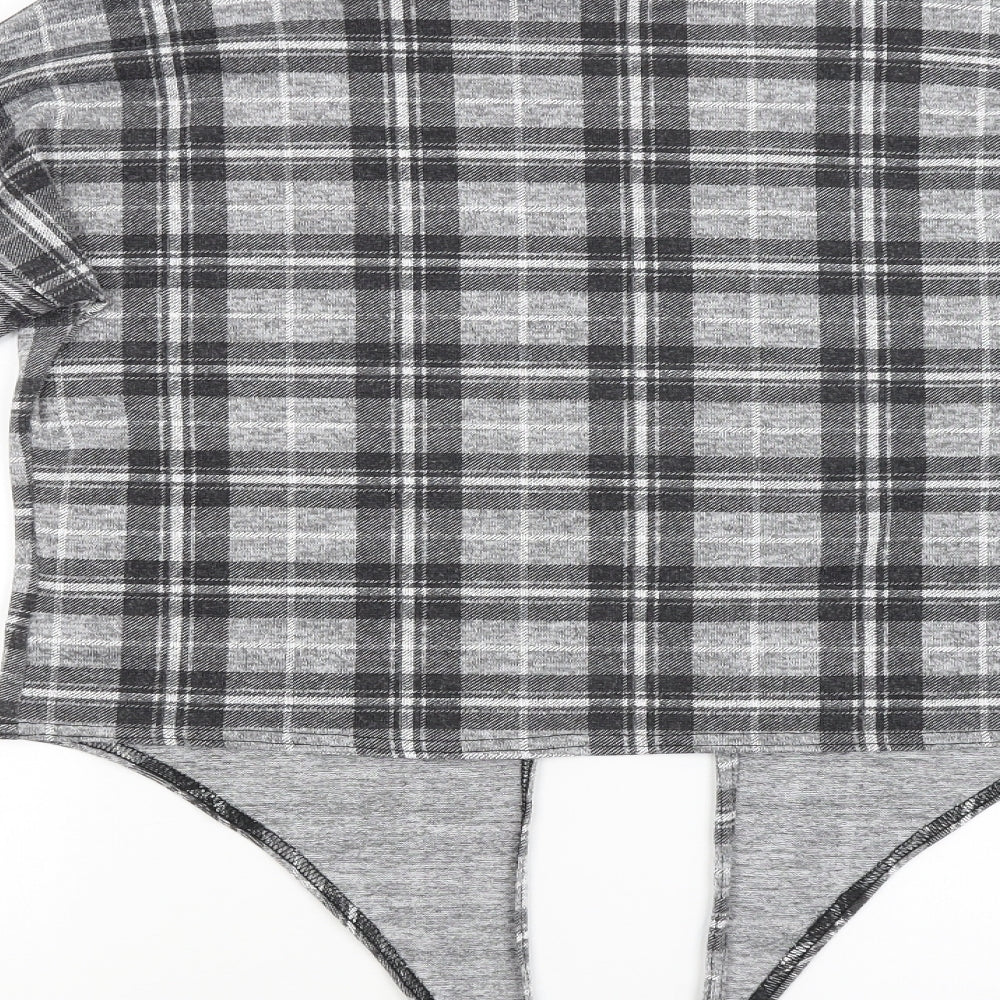 New Look Womens Grey Check  Pullover Jumper Size S